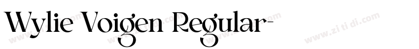 Wylie Voigen Regular字体转换